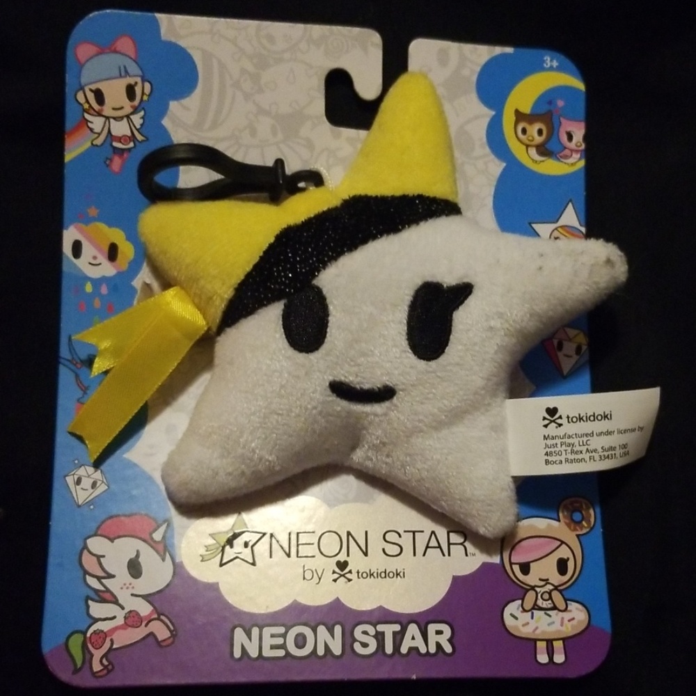 Tokidoki Neon Star Plushy Keychain
